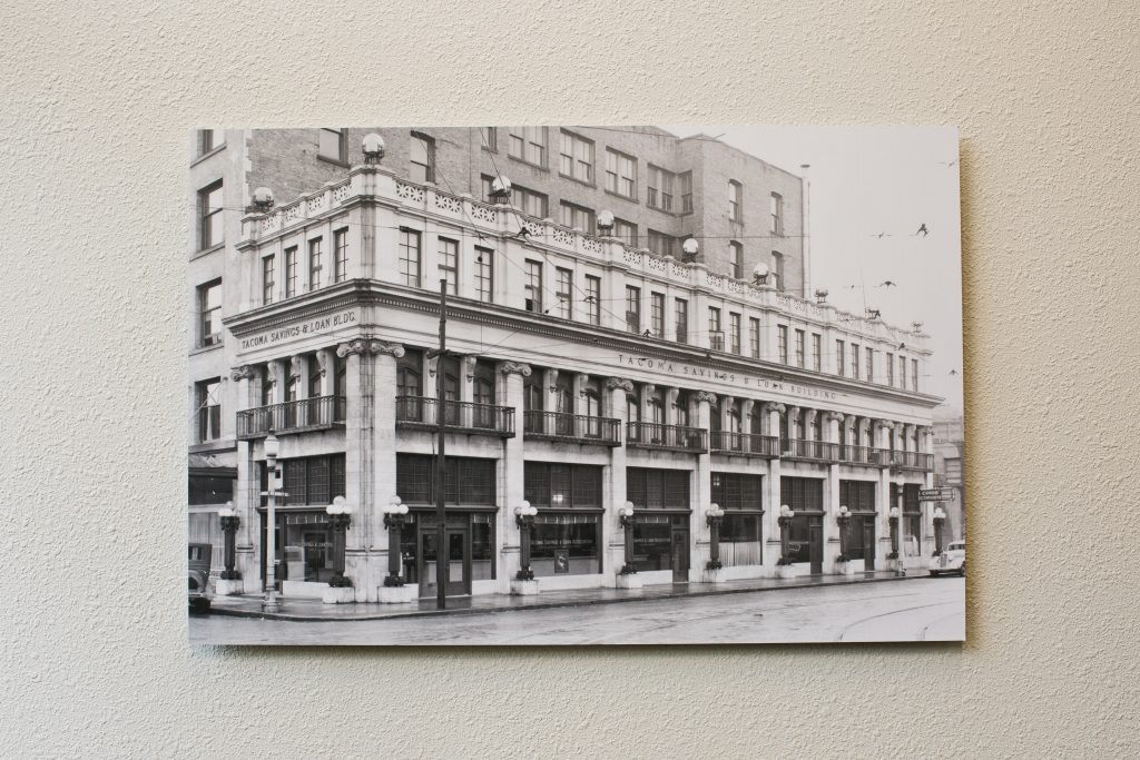 Tacoma Public Library archive image of historic Bowes Building